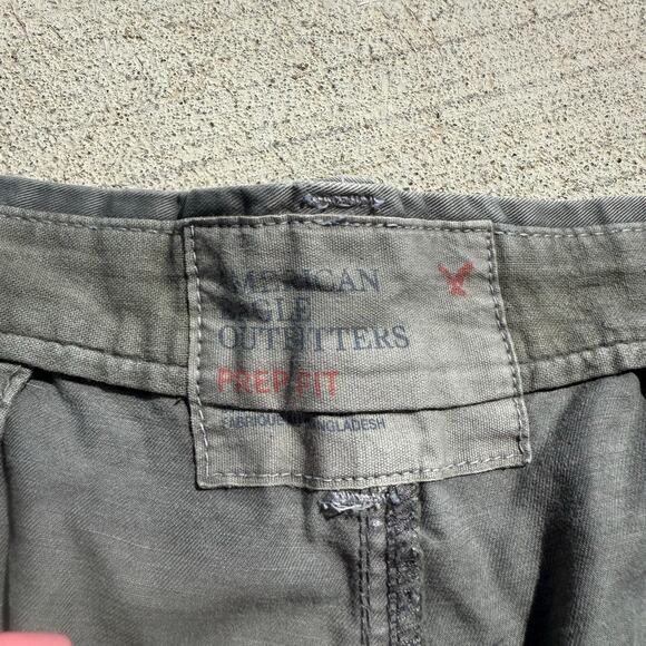 American Eagle Outfitters Prep Fit Dark Gray Canvas Cotton Shorts Size 38 - Picture 2 of 10